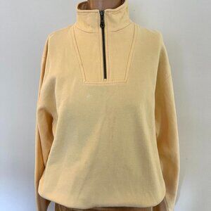 Cutter and Buck 1/4 Zip Fleece Pullover Sweatshirt  in Butter Yellow - Women S/P